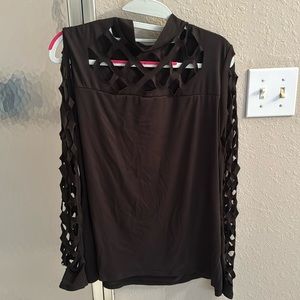Womens size L cut out mock top. Lightweight
